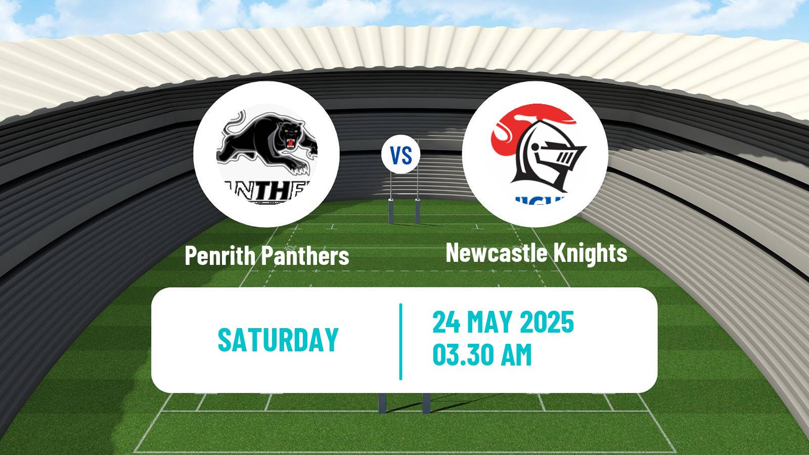 Rugby league Australian NRL Penrith Panthers - Newcastle Knights