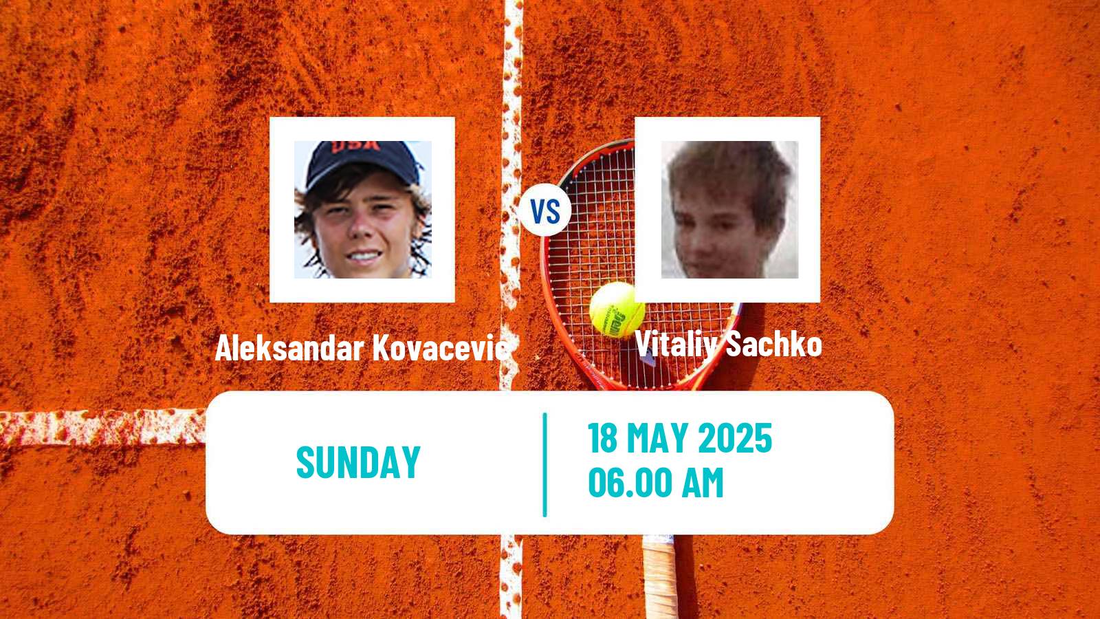 Tennis ATP Hamburg Aleksandar Kovacevic - Vitaliy Sachko