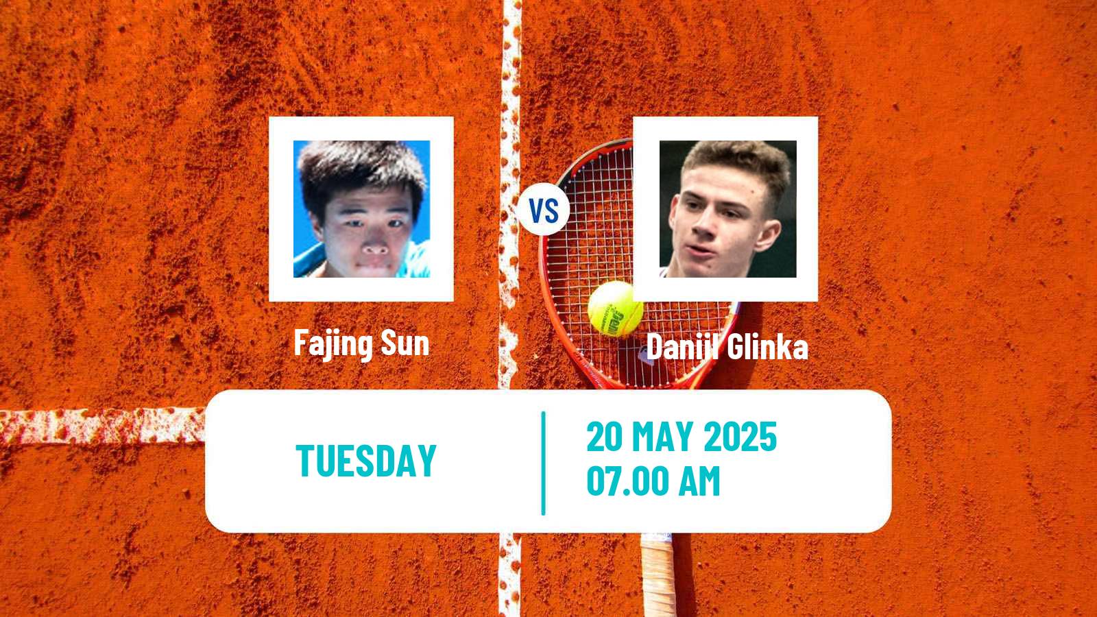 Tennis Tbilisi Challenger Men Fajing Sun - Daniil Glinka