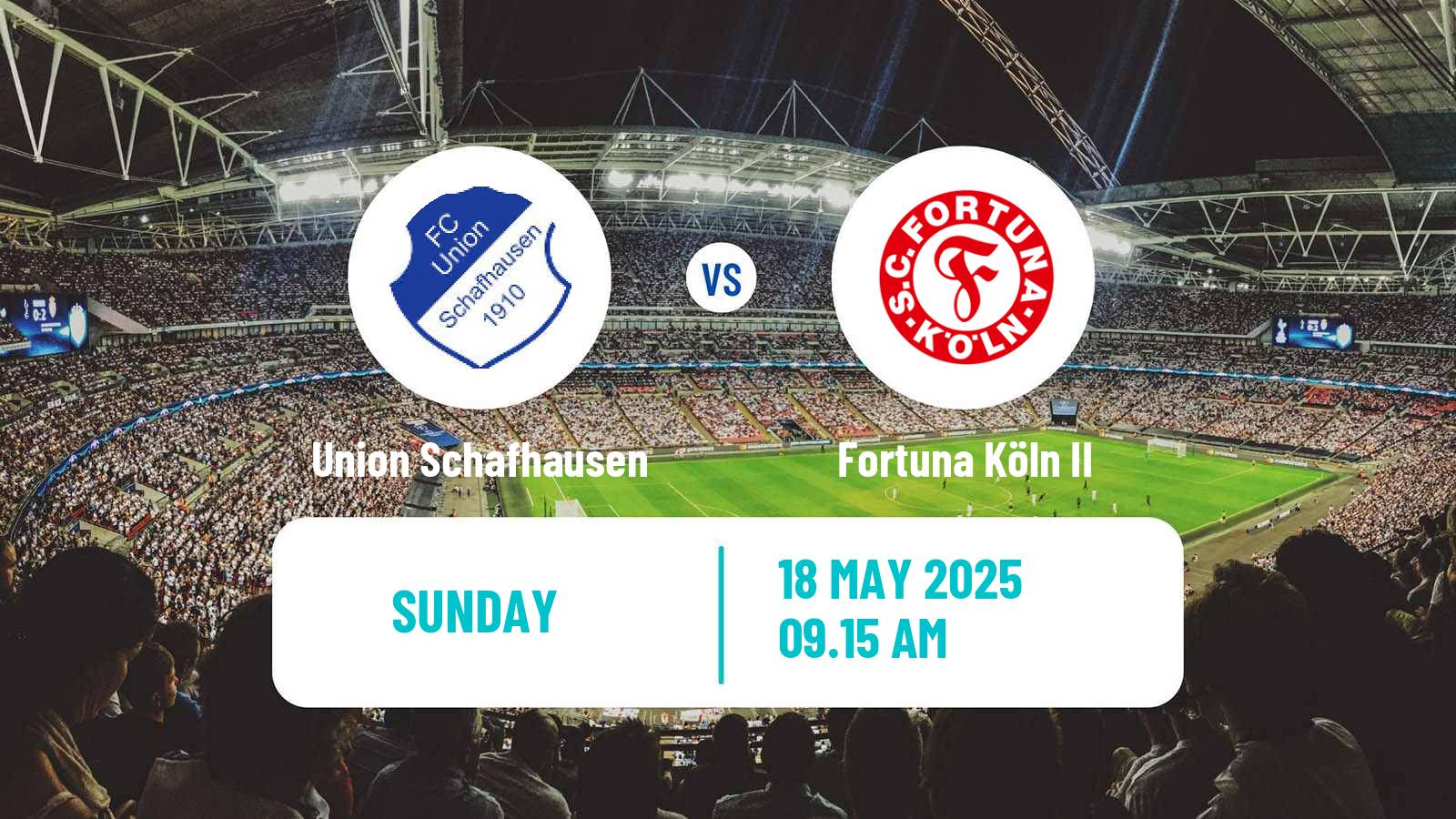 Soccer German Oberliga Mittelrhein Union Schafhausen - Fortuna Köln II