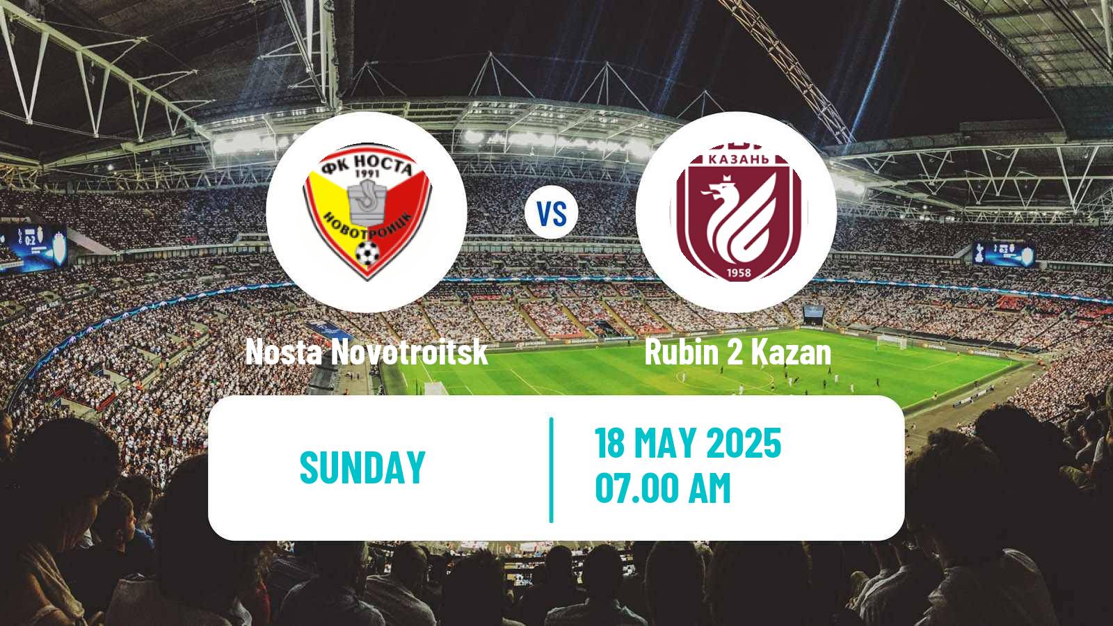 Soccer  FNL 2 Division B Group 4 Nosta Novotroitsk - Rubin 2 Kazan