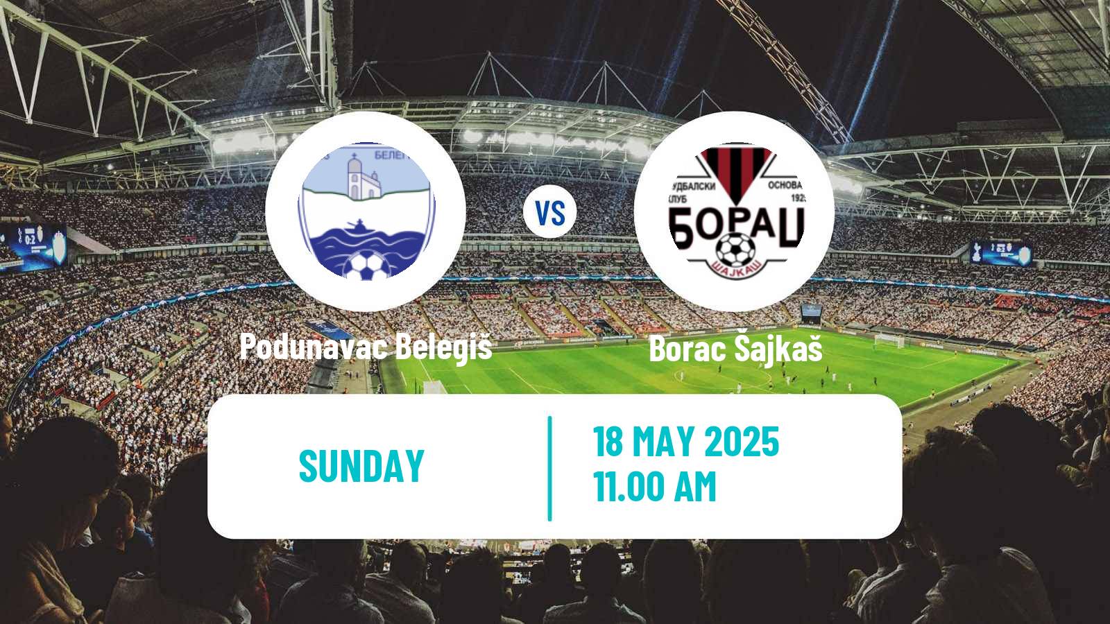 Football Serbian Srpska Liga - Vojvodina Podunavac Belegiš - Borac Šajkaš