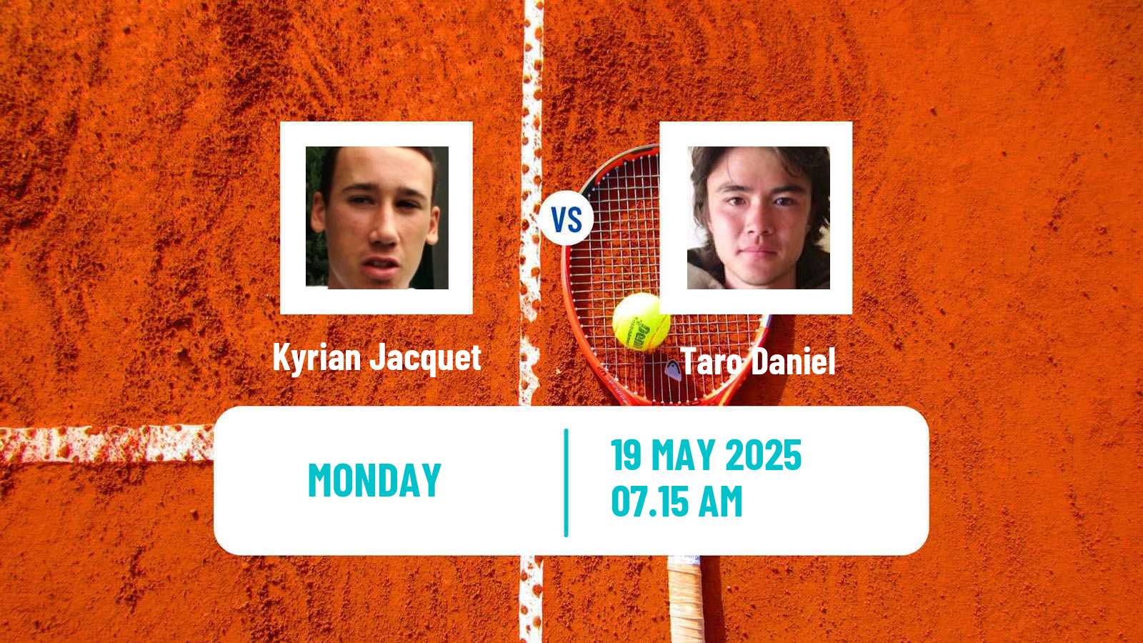 Tennis ATP Roland Garros Kyrian Jacquet - Taro Daniel