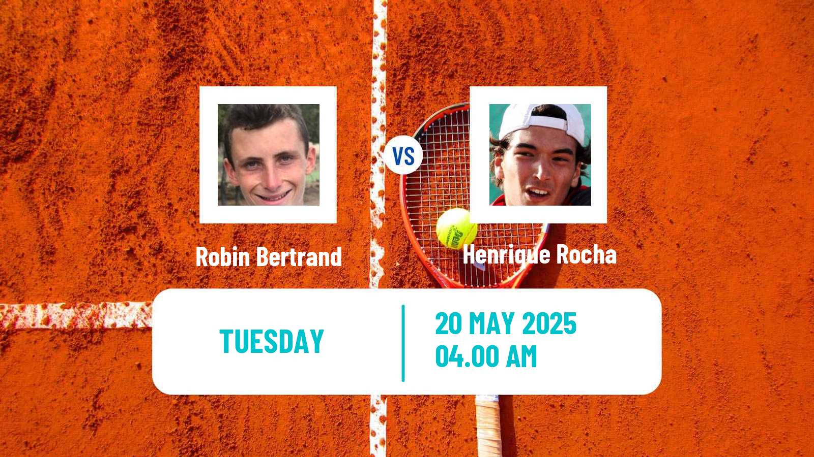 Tennis ATP Roland Garros Robin Bertrand - Henrique Rocha