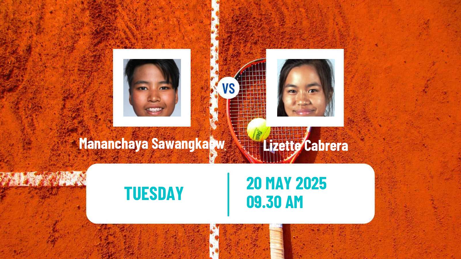Tennis WTA Roland Garros Mananchaya Sawangkaew - Lizette Cabrera