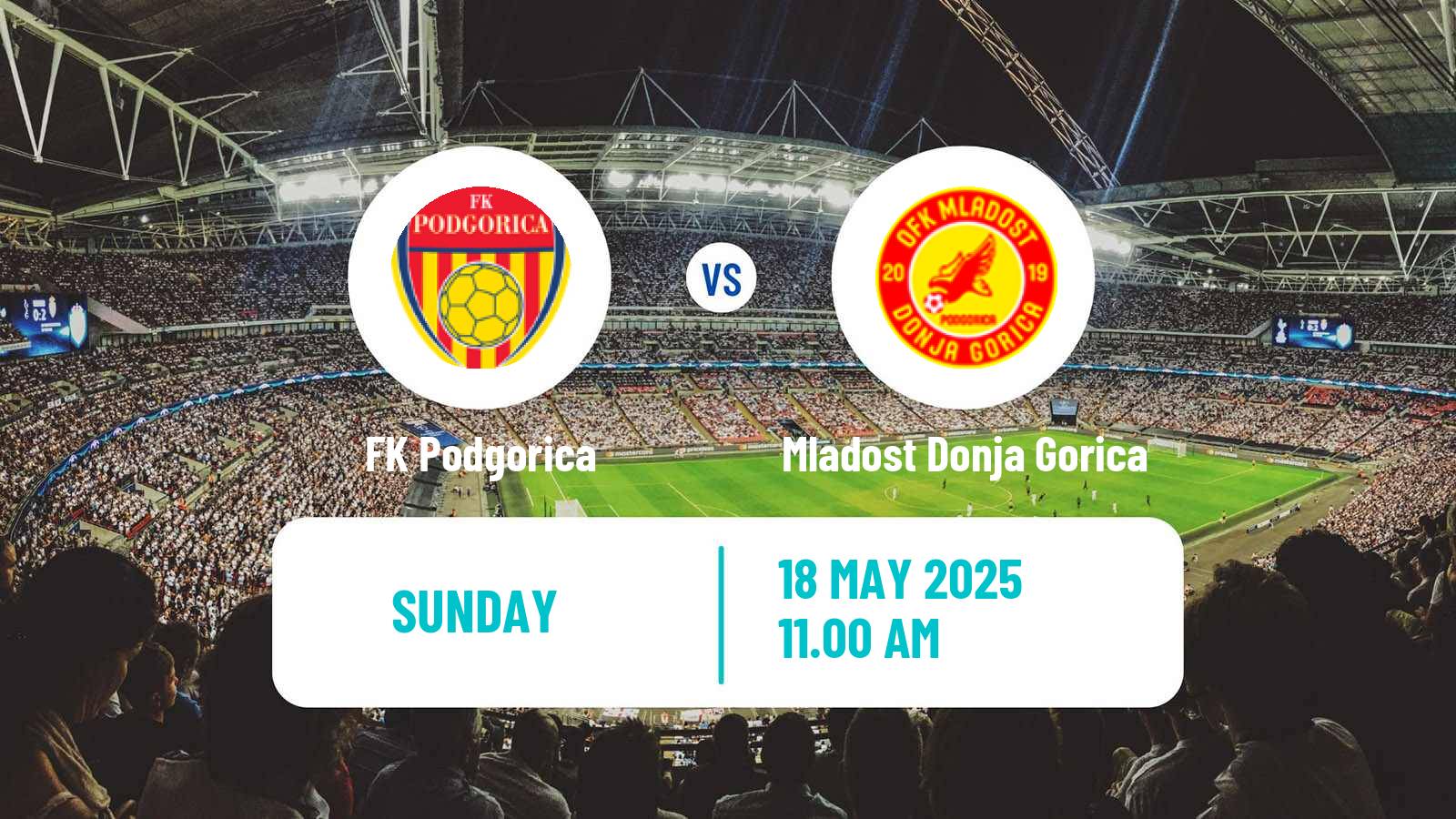 Soccer Montenegrin Druga Liga Podgorica - Mladost Donja Gorica