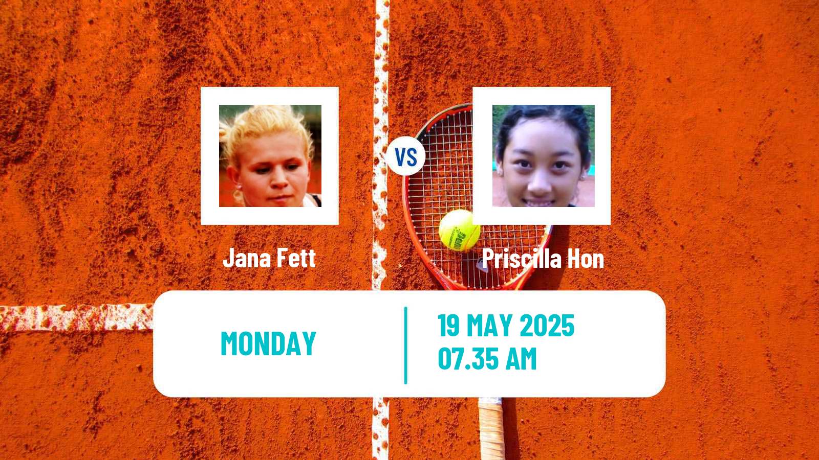 Tennis WTA Roland Garros Jana Fett - Priscilla Hon