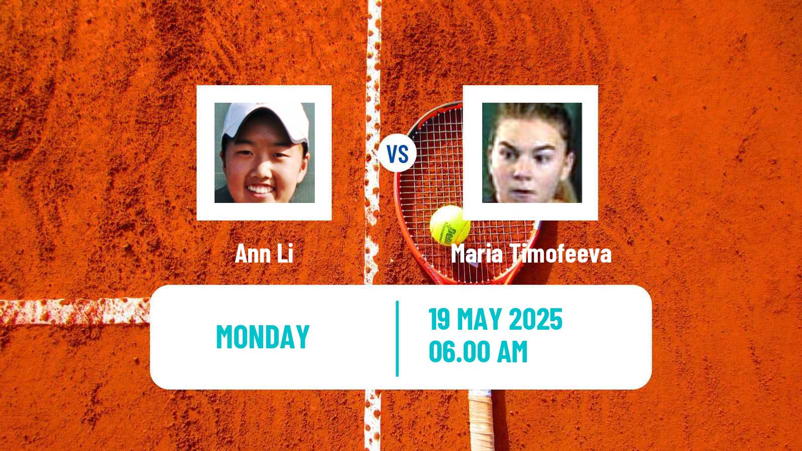 Tennis WTA Rabat Ann Li - Maria Timofeeva