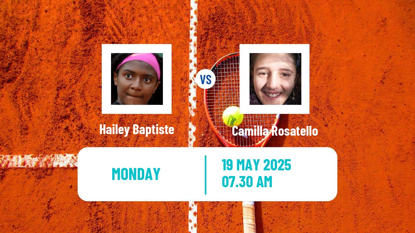 Tennis WTA Rabat Hailey Baptiste - Camilla Rosatello