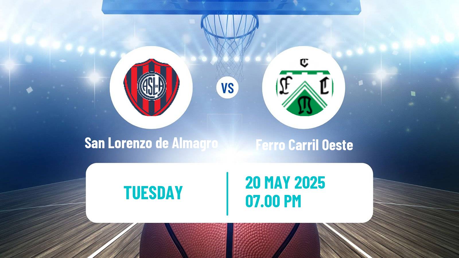 Basketball Argentinian LNB San Lorenzo de Almagro - Ferro Carril Oeste
