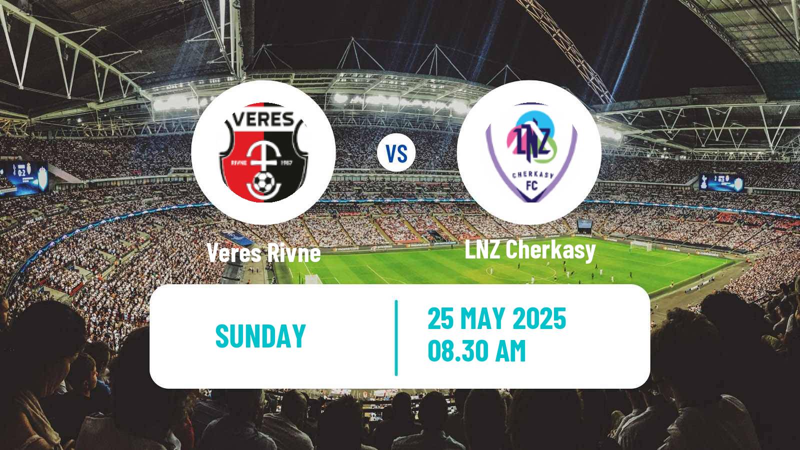 Soccer Ukrainian Premier League Veres Rivne - LNZ Cherkasy