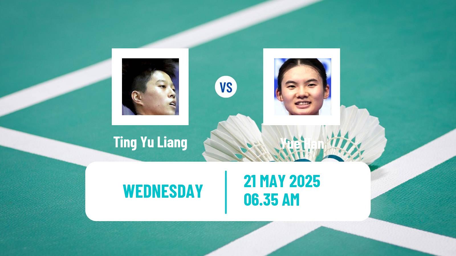 Badminton BWF World Tour Malaysia Masters Women Ting Yu Liang - Yue Han