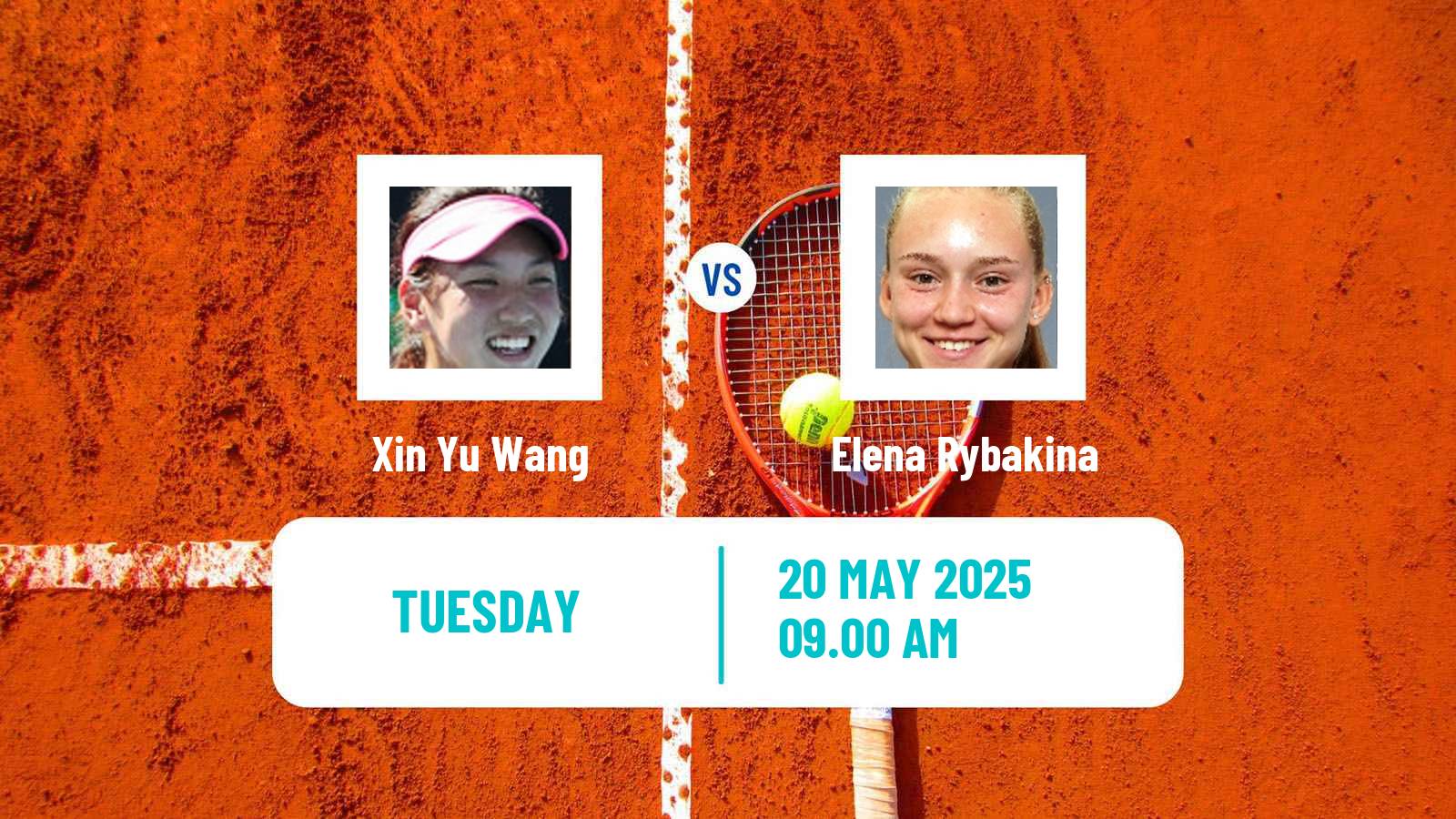 Tennis WTA Strasbourg Xin Yu Wang - Elena Rybakina