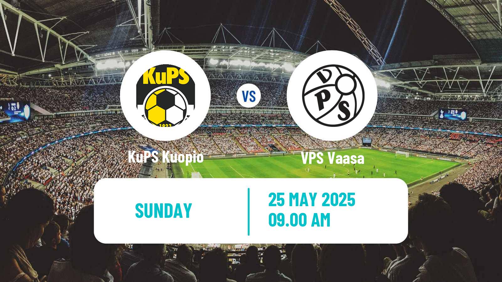 Soccer Finnish Veikkausliiga KuPS Kuopio - VPS Vaasa