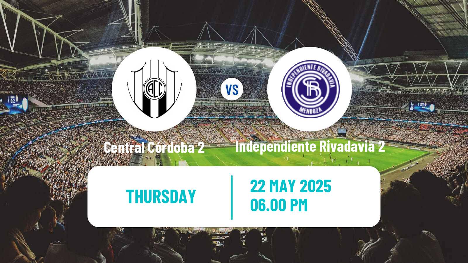Soccer Argentinian Reserve League Central Córdoba 2 - Independiente Rivadavia 2