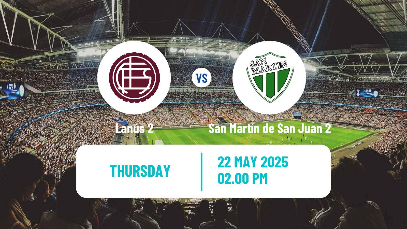 Soccer Argentinian Reserve League Lanús 2 - San Martín de San Juan 2
