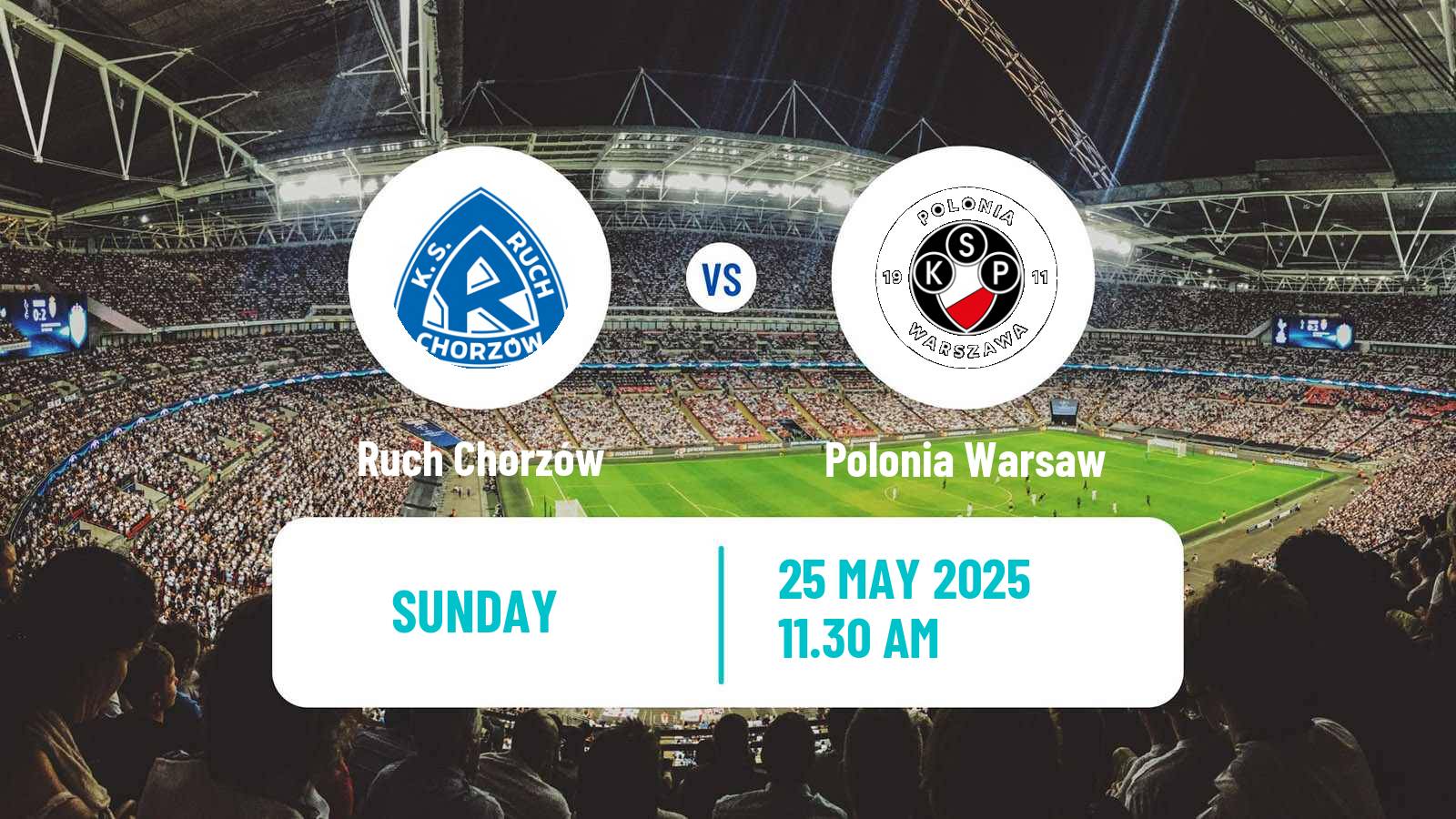 Soccer Polish Division 1 Ruch Chorzów - Polonia Warsaw