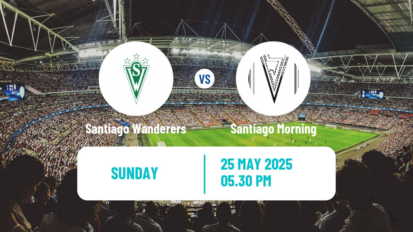 Soccer Chilean Primera B Santiago Wanderers - Santiago Morning