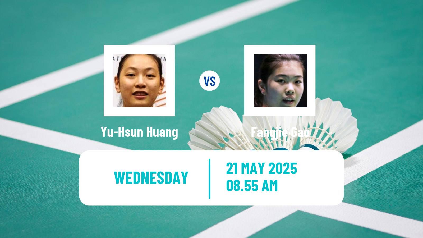 Badminton BWF World Tour Malaysia Masters Women Yu-Hsun Huang - Fangjie Gao