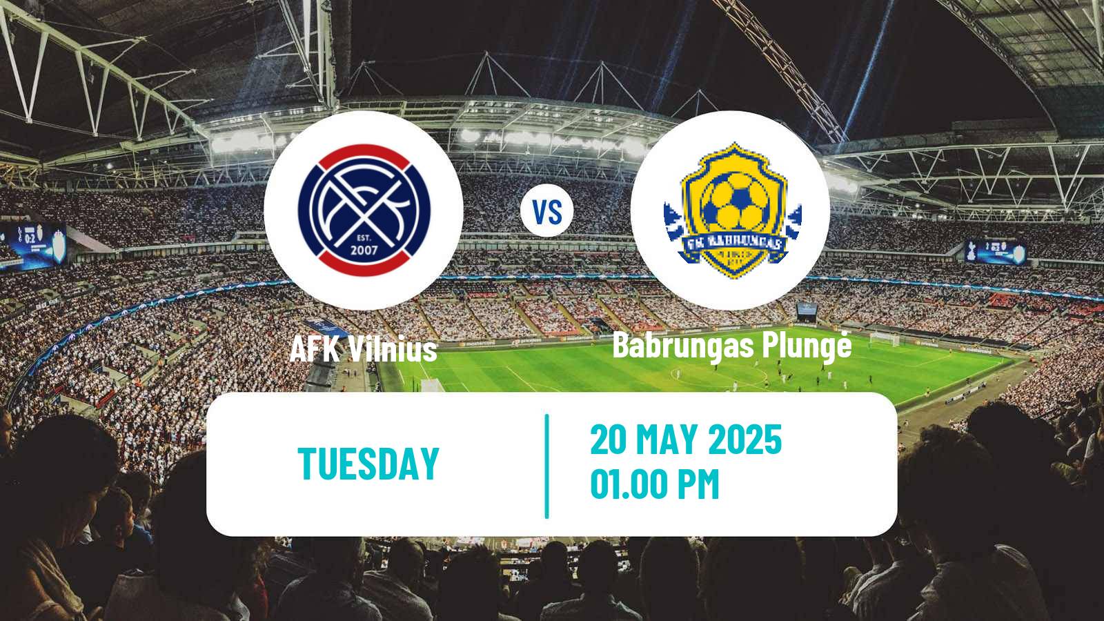 Soccer Lithuanian Cup AFK Vilnius - Babrungas Plungė