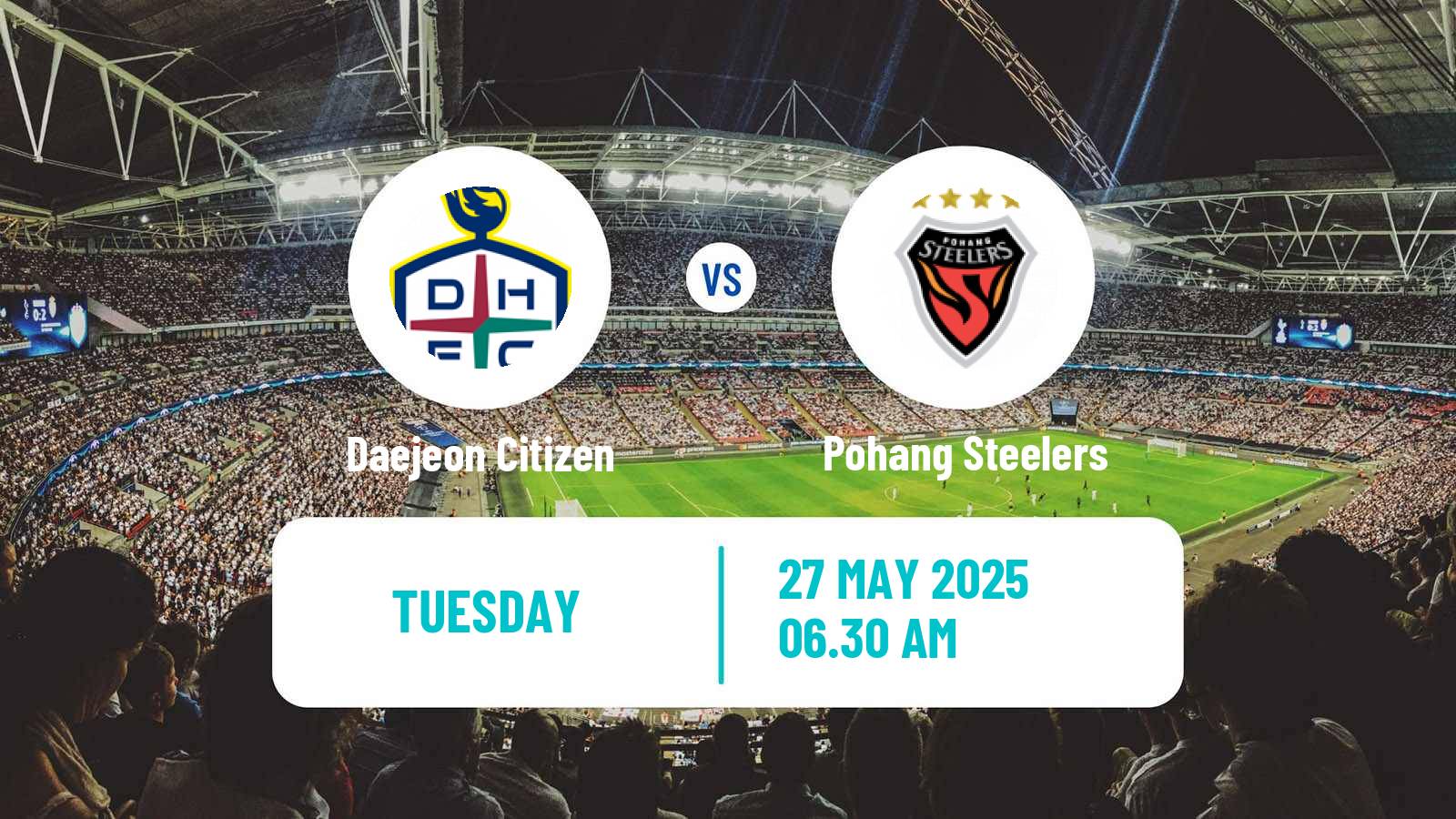Soccer South Korean K-League 1 Daejeon Citizen - Pohang Steelers