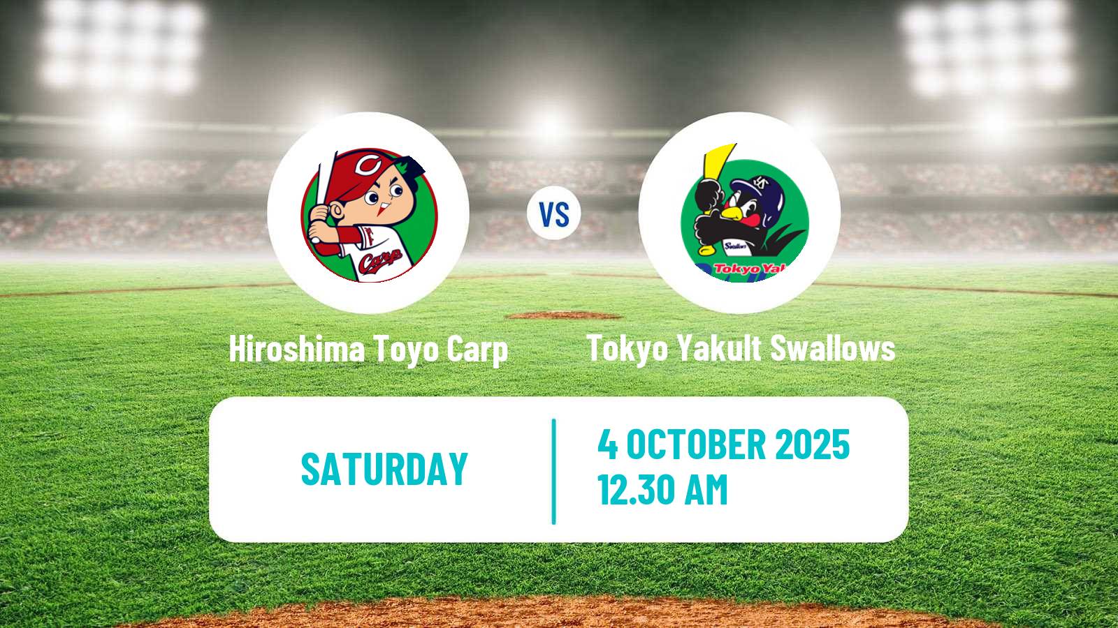 Baseball NPB Hiroshima Toyo Carp - Tokyo Yakult Swallows