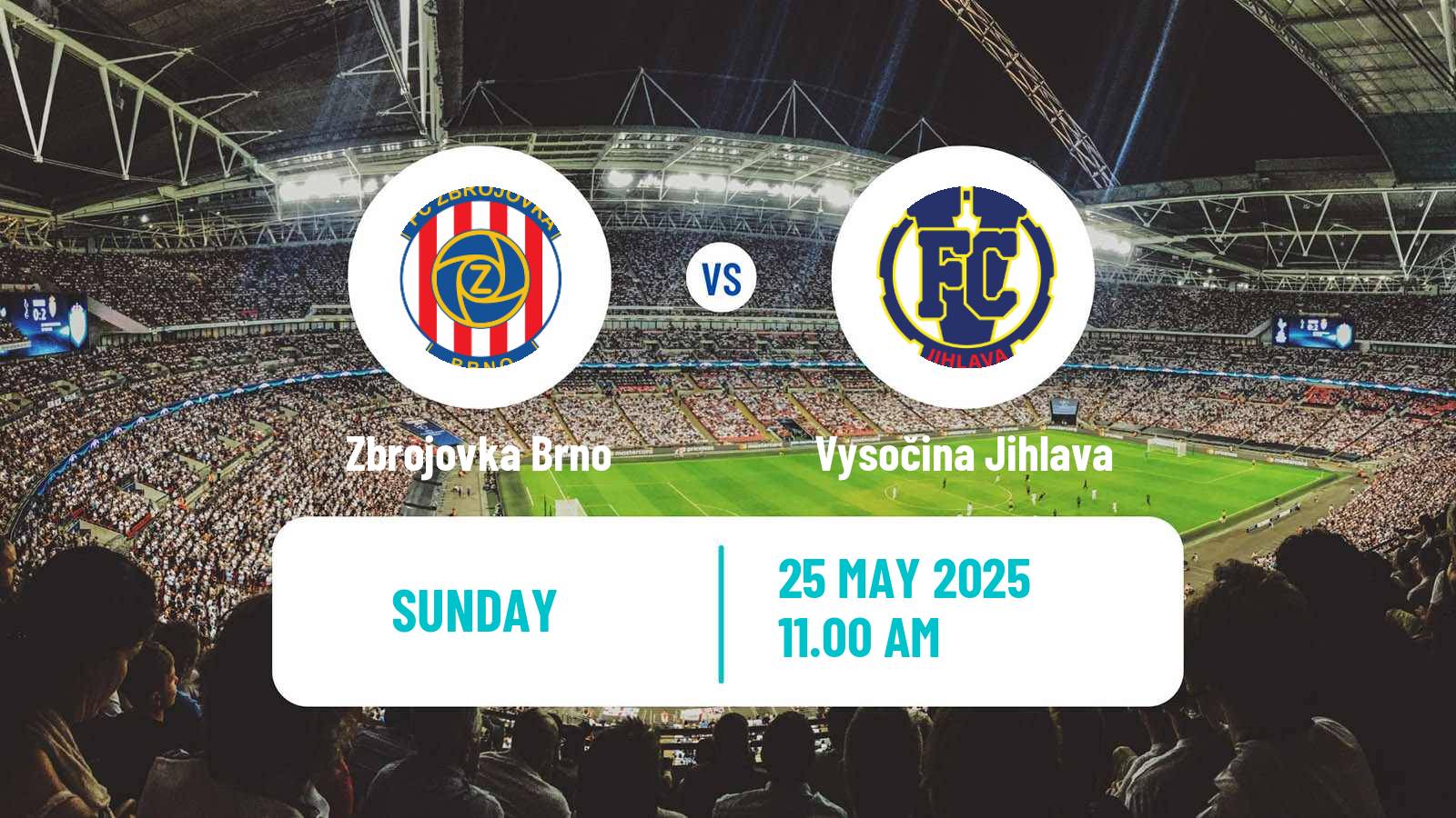 Soccer Czech Division 2 Zbrojovka Brno - Vysočina Jihlava
