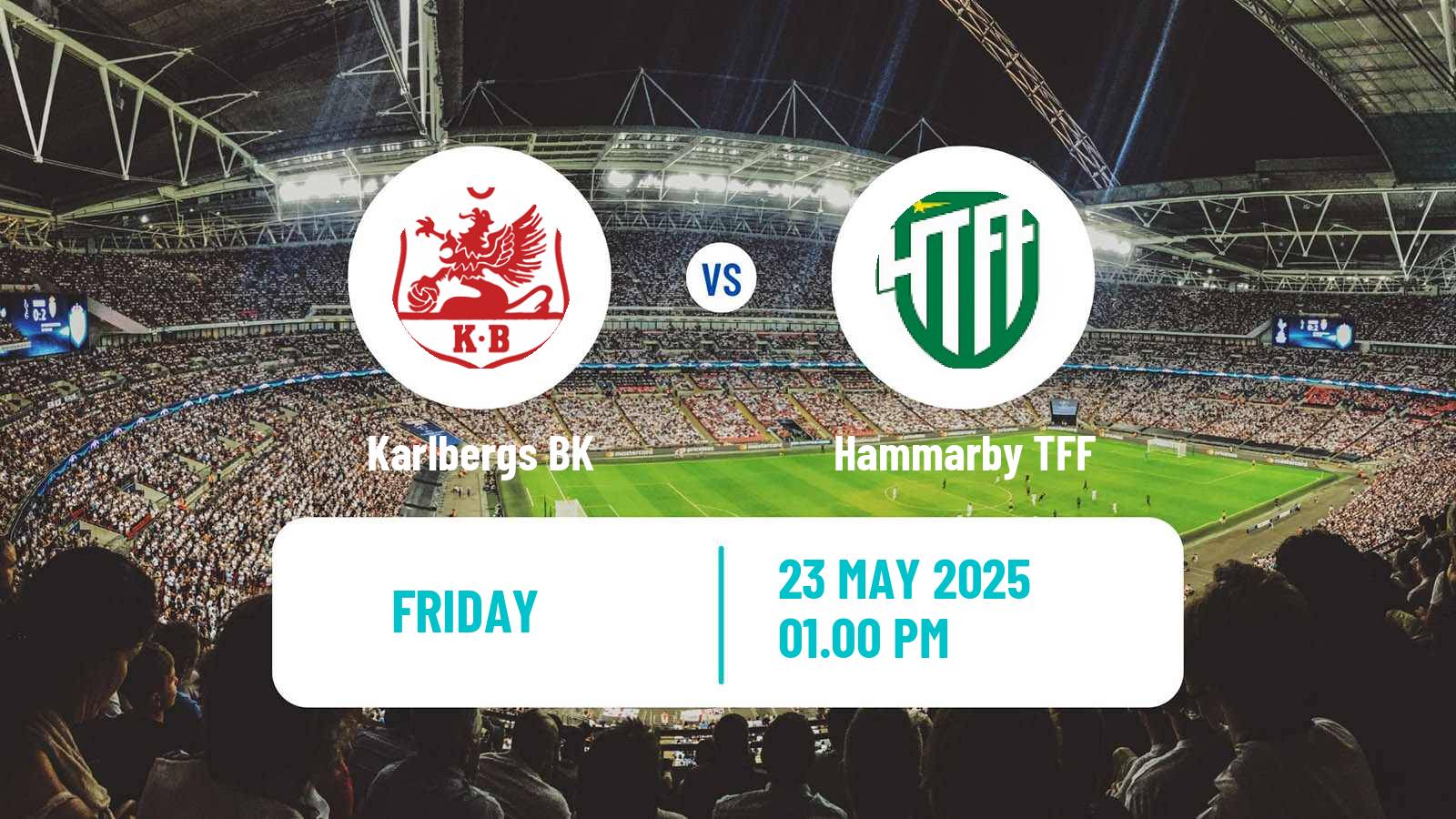 Soccer Swedish Division 1 Norra Karlberg - Hammarby TFF