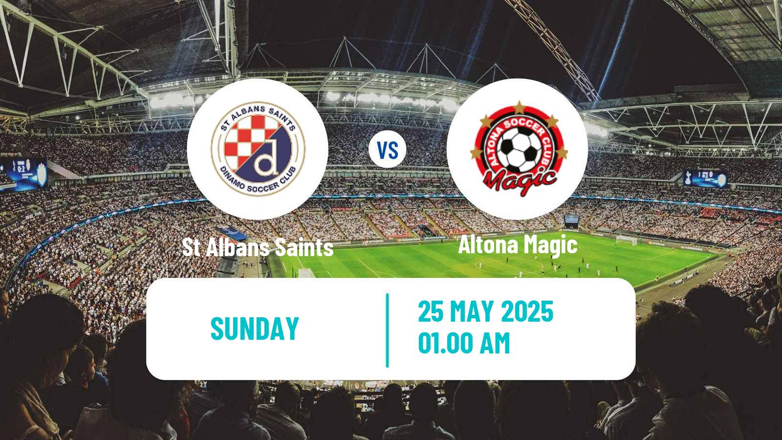 Soccer Australian NPL Victoria St Albans Saints - Altona Magic