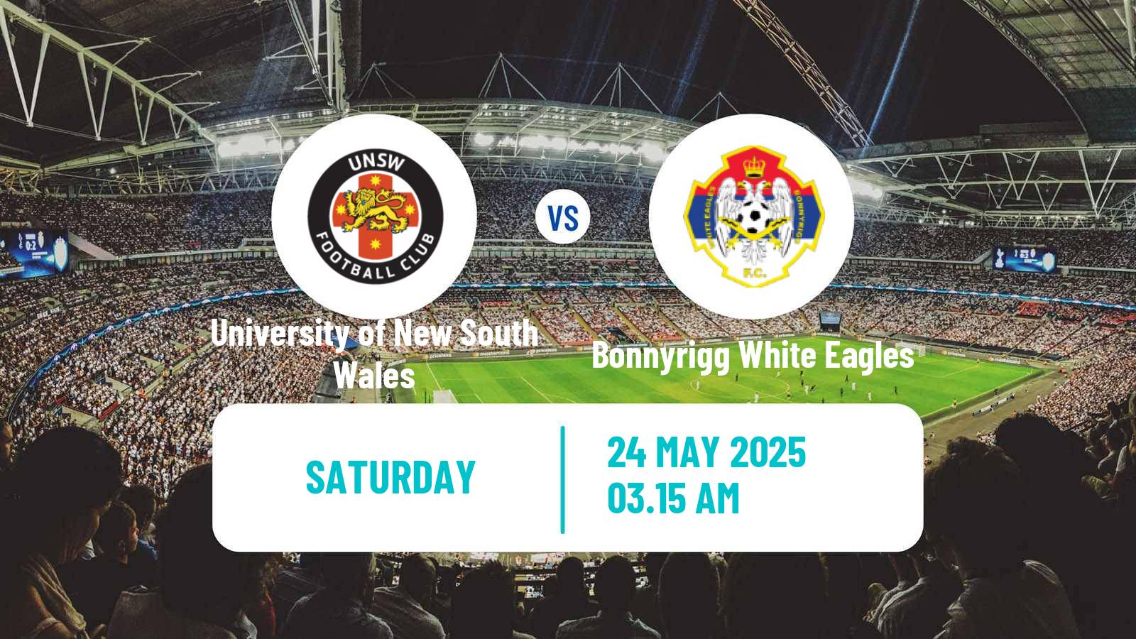 Football Australian NSW League One University of New South Wales - Bonnyrigg White Eagles