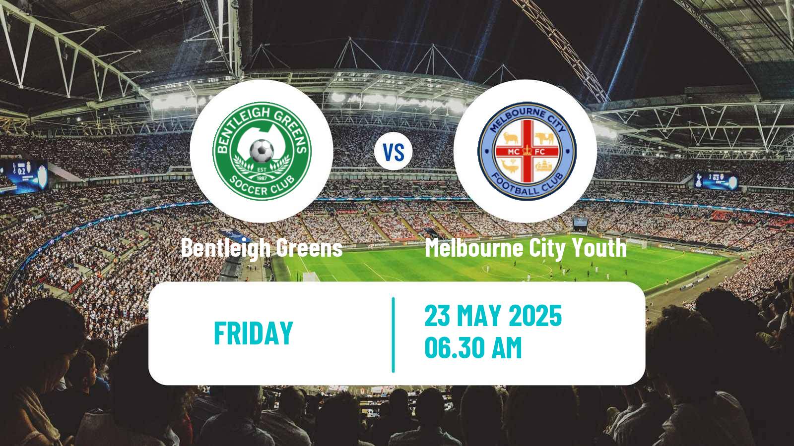 Soccer Australian Victoria Premier League Bentleigh Greens - Melbourne City Youth