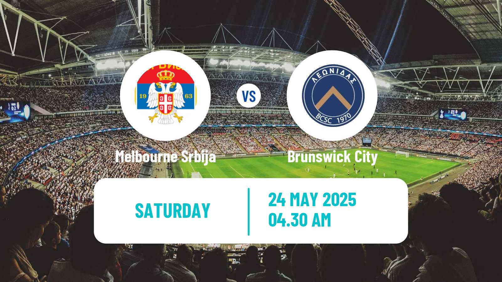 Soccer Australian Victoria Premier League Melbourne Srbija - Brunswick City