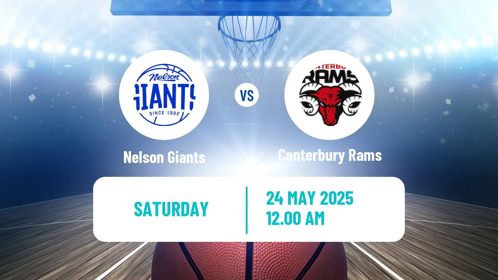 Basketball New Zealand NBL Nelson Giants - Canterbury Rams