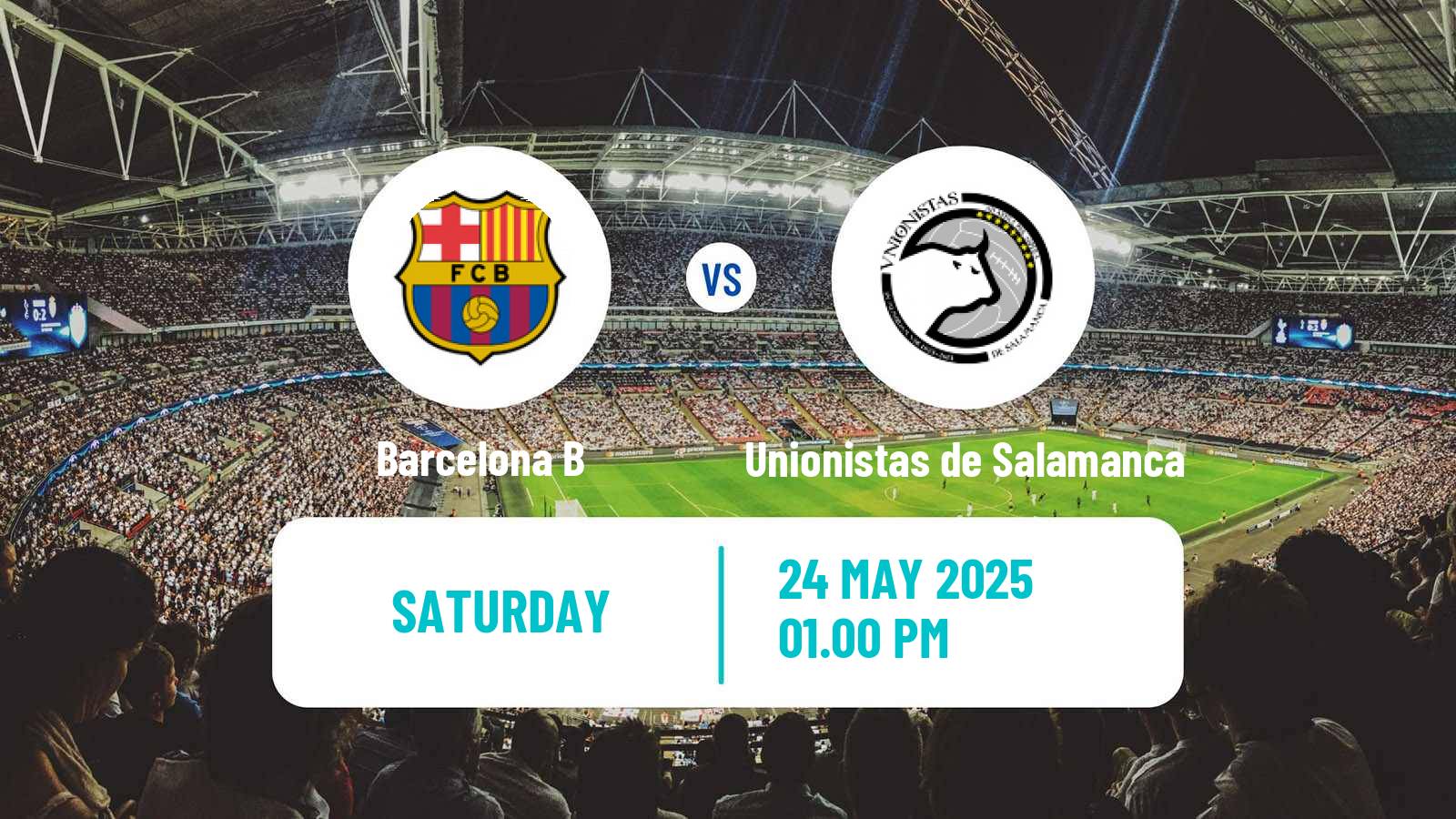 Soccer Spanish Primera RFEF Group 1 Barcelona B - Unionistas de Salamanca