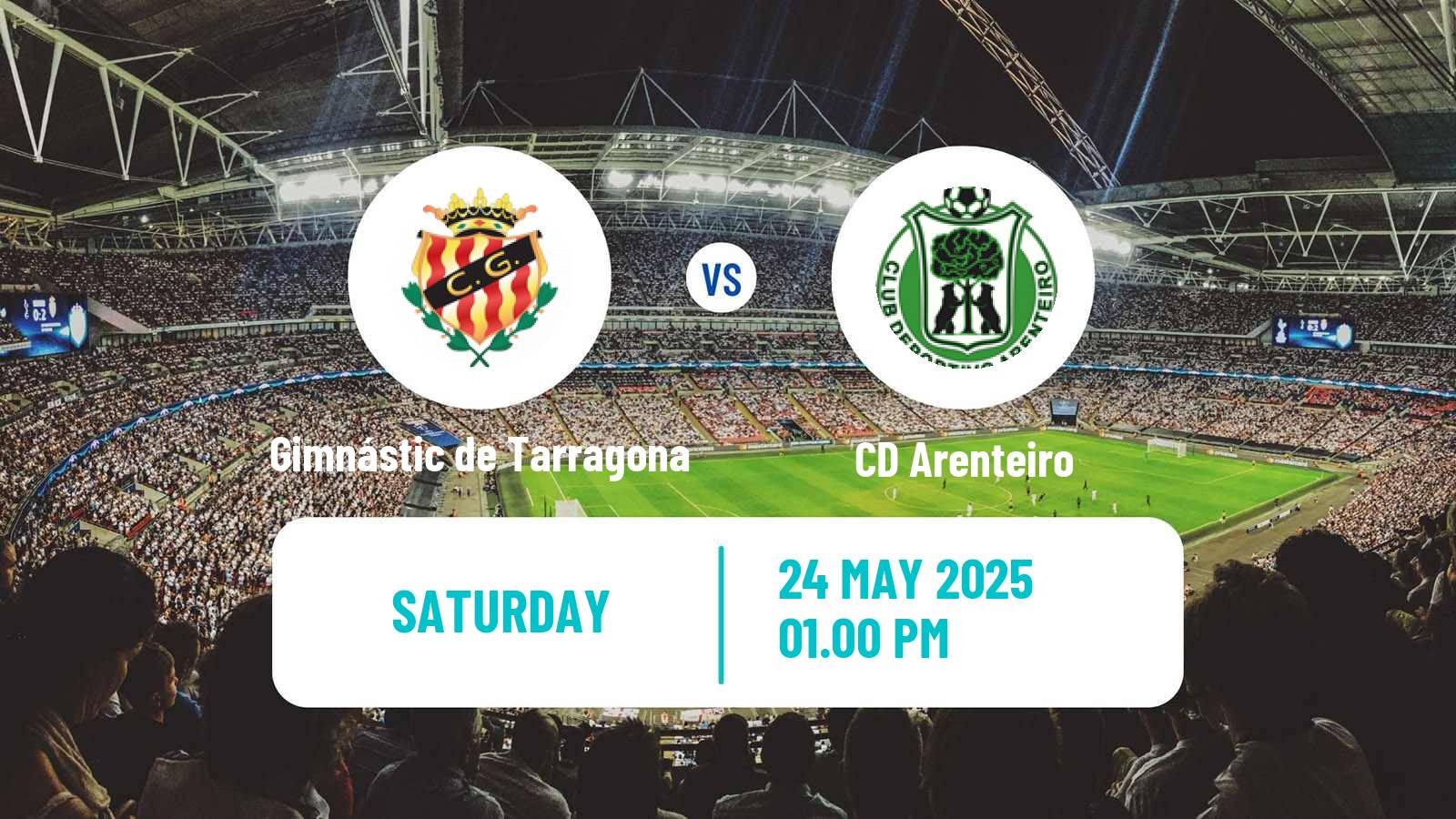 Soccer Spanish Primera RFEF Group 1 Gimnástic de Tarragona - Arenteiro