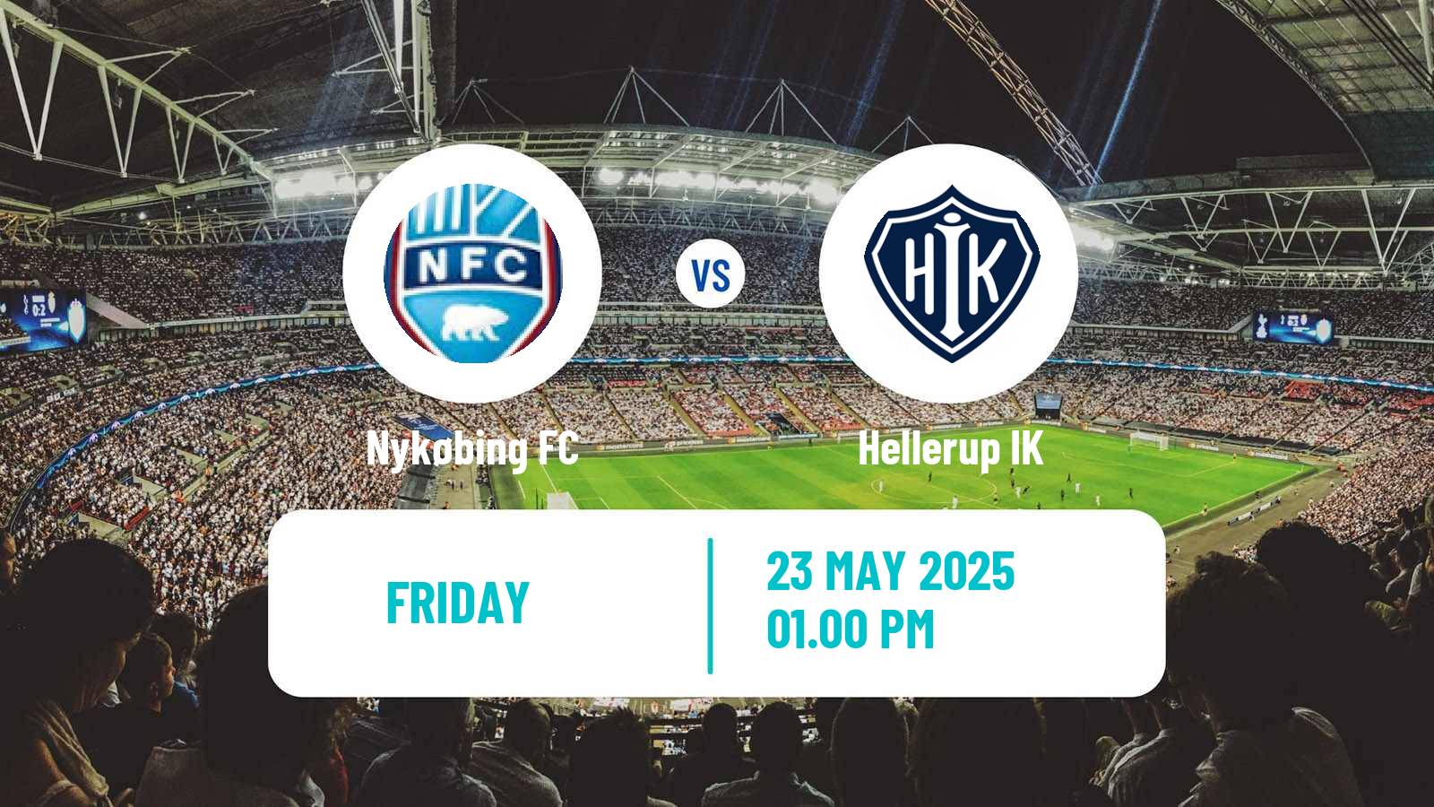 Soccer Danish 2 Division Nykøbing - Hellerup