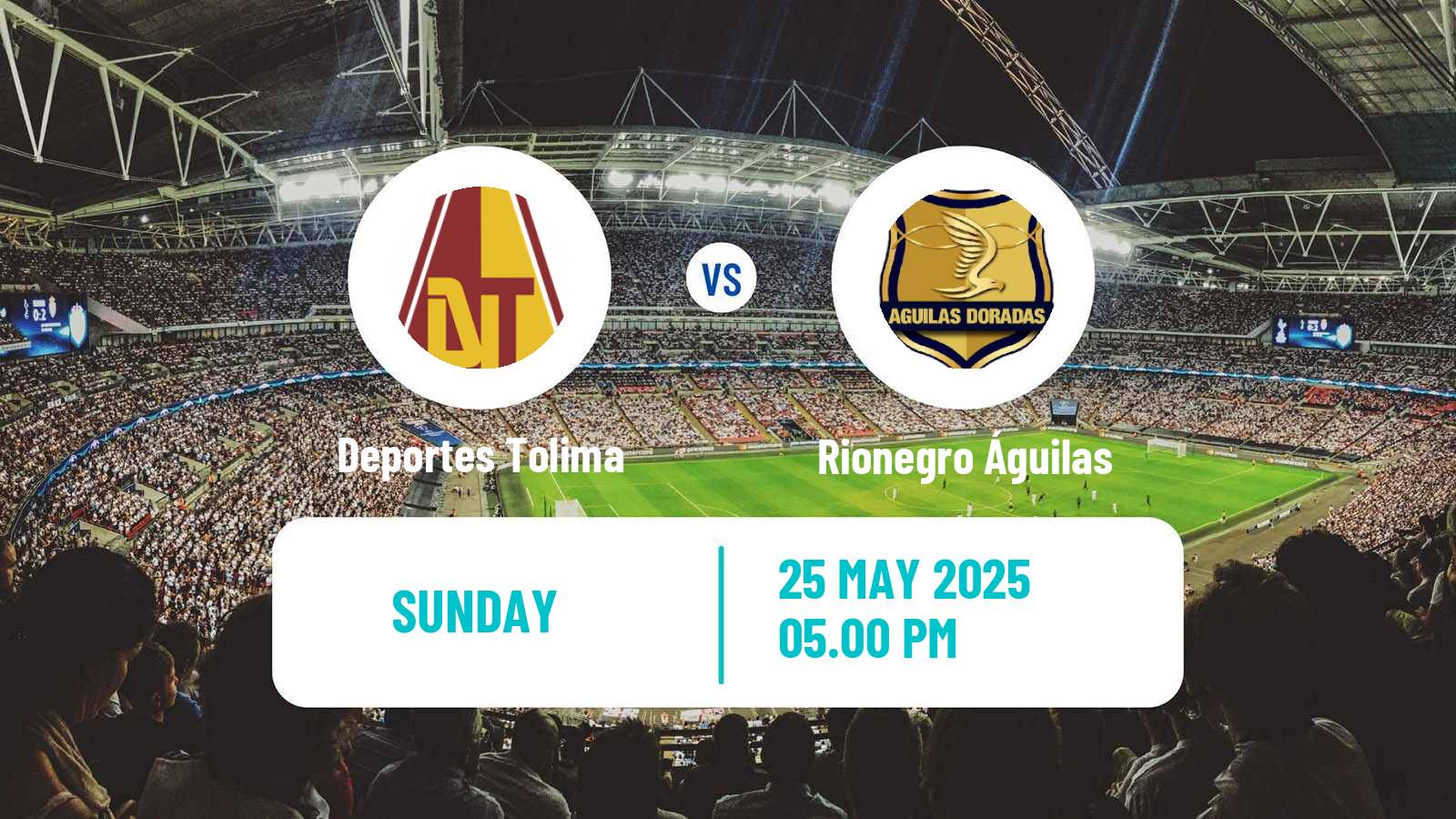 Soccer Colombian Primera A Deportes Tolima - Rionegro Águilas