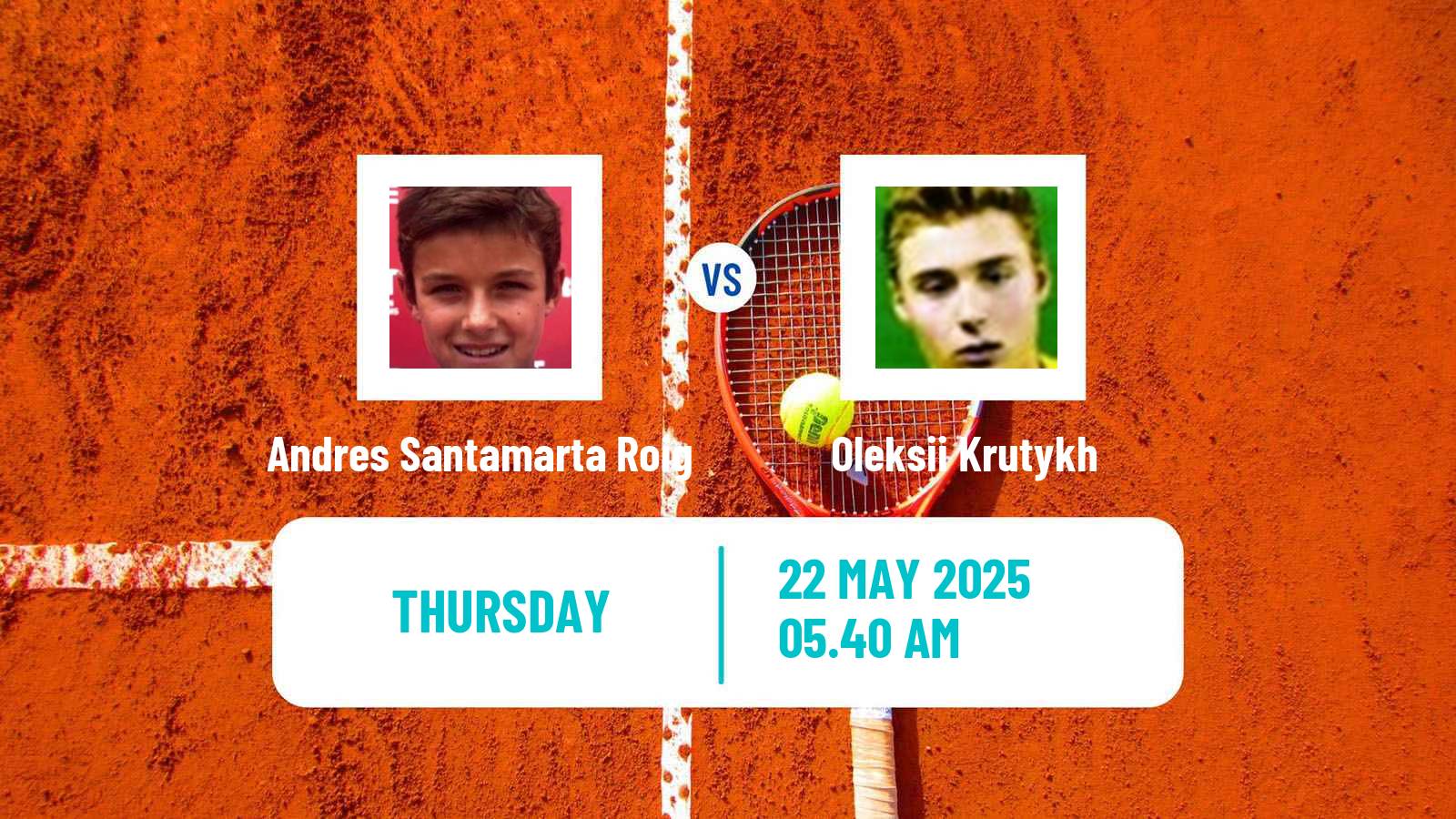 Tennis ITF M25 Mataro Men Andres Santamarta Roig - Oleksii Krutykh