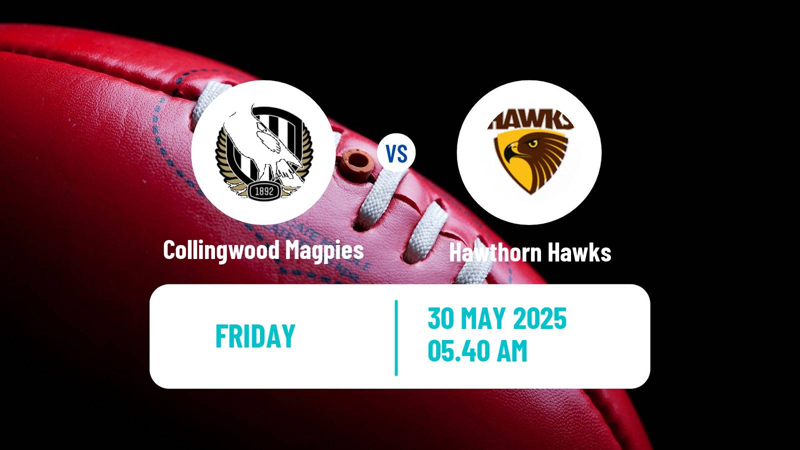 Aussie rules AFL Collingwood Magpies - Hawthorn Hawks