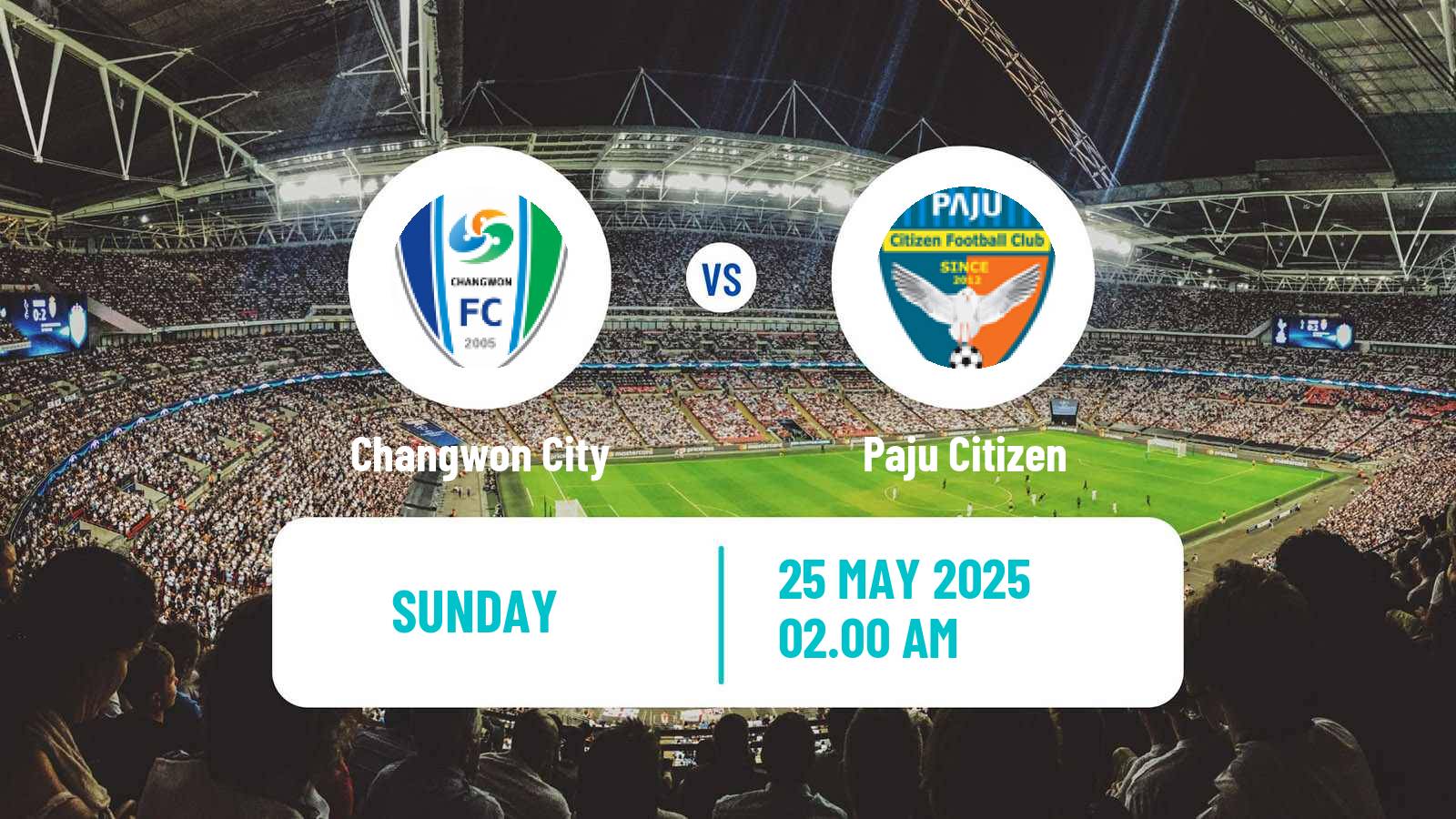 Soccer South Korean K3 League Changwon City - Paju Citizen