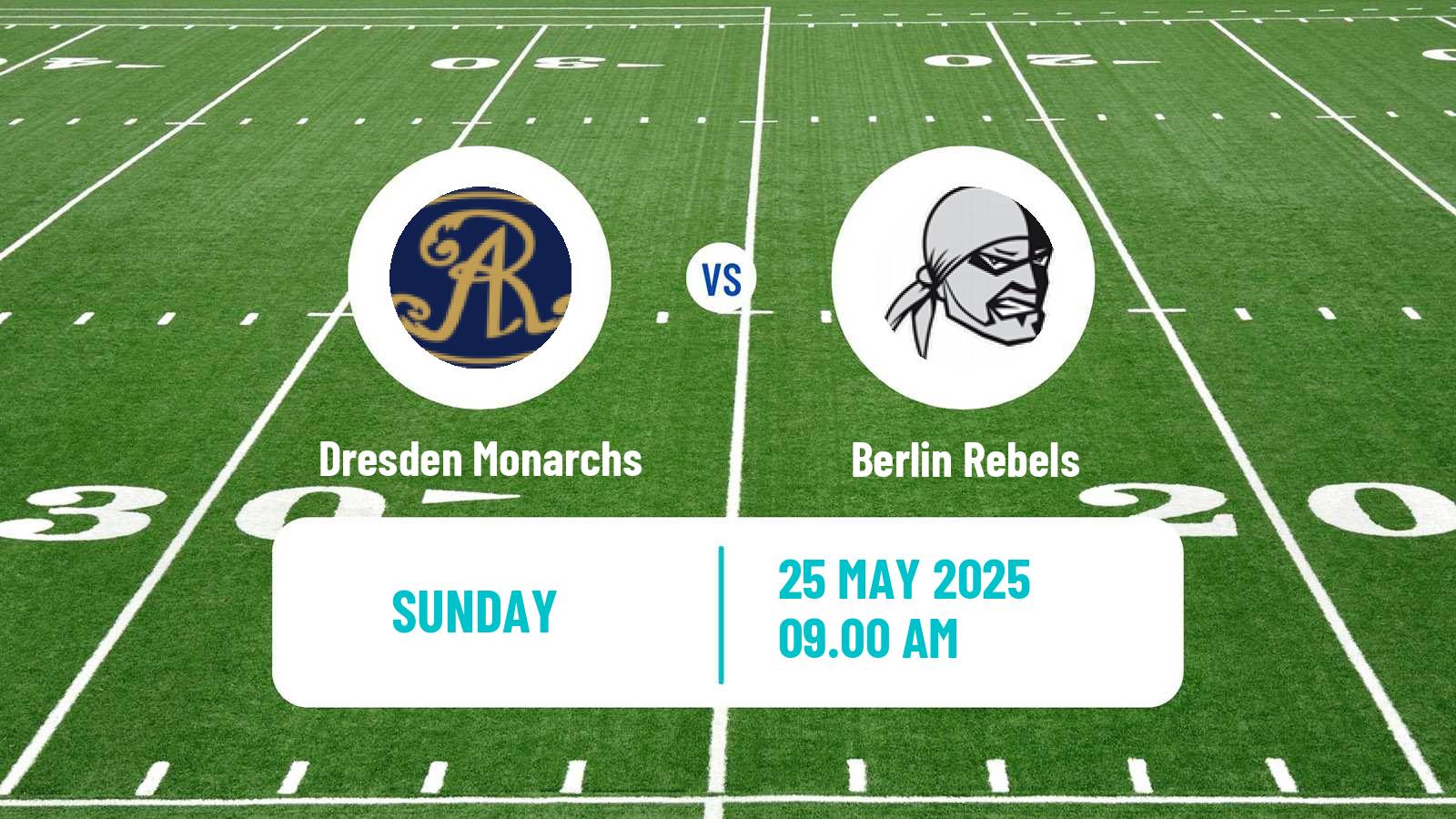 American football German GFL Dresden Monarchs - Berlin Rebels