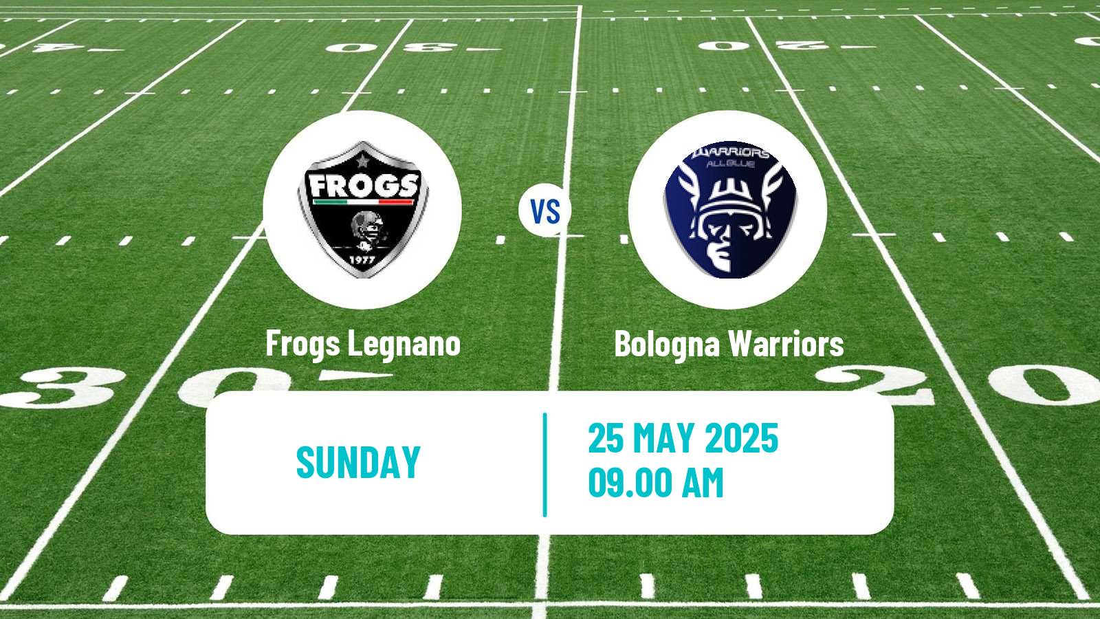 American football Italian IFL Frogs Legnano - Bologna Warriors