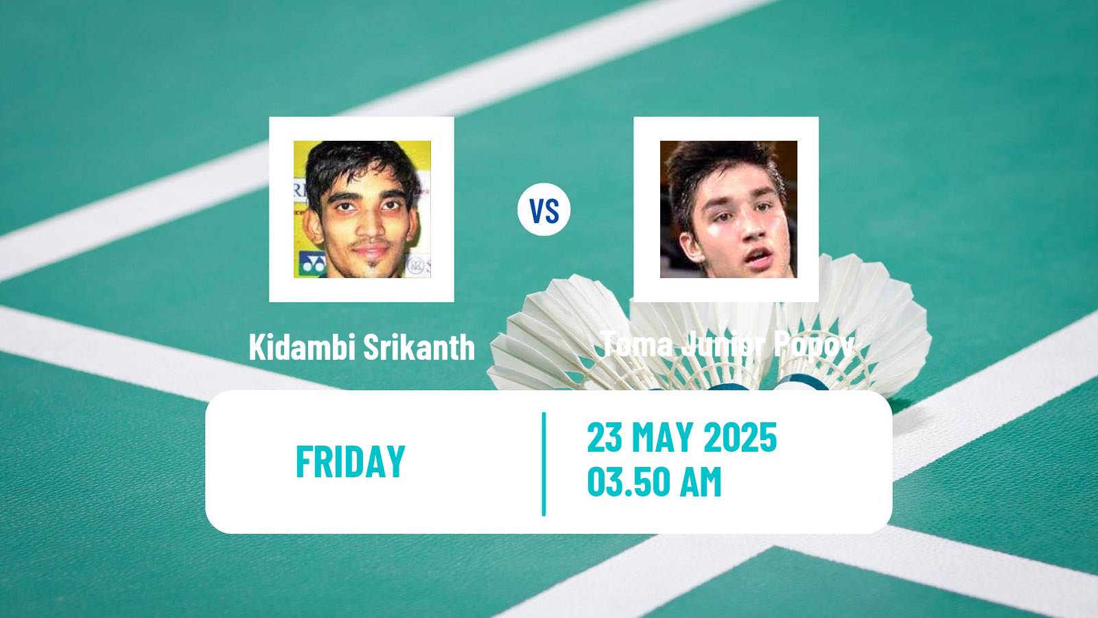 Badminton BWF World Tour Malaysia Masters Men Kidambi Srikanth - Toma Junior Popov
