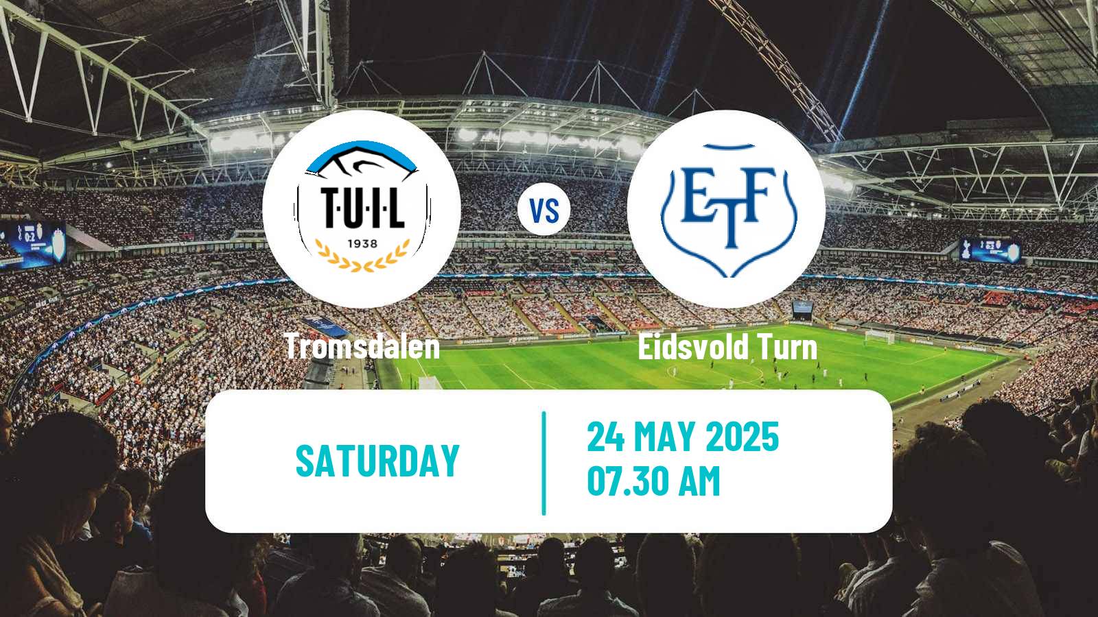 Football Norwegian Division 2 - Group 2 Tromsdalen - Eidsvold Turn