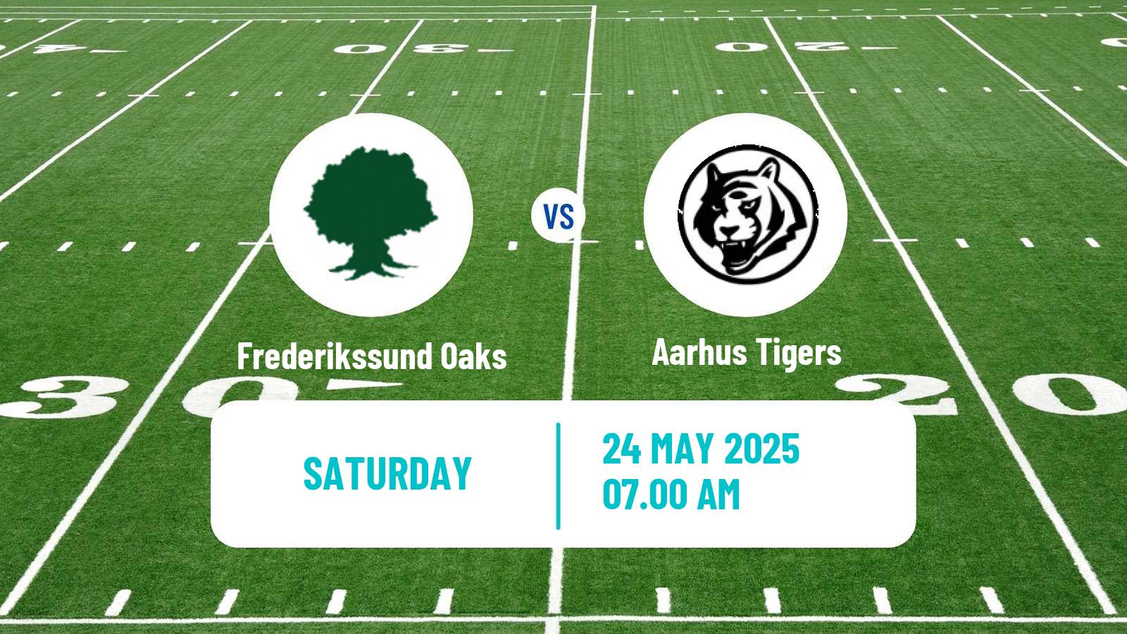 American football Danish National Ligaen American Football Frederikssund Oaks - Aarhus Tigers