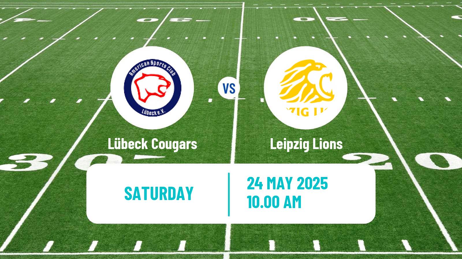American football German GFL 2 Lübeck Cougars - Leipzig Lions