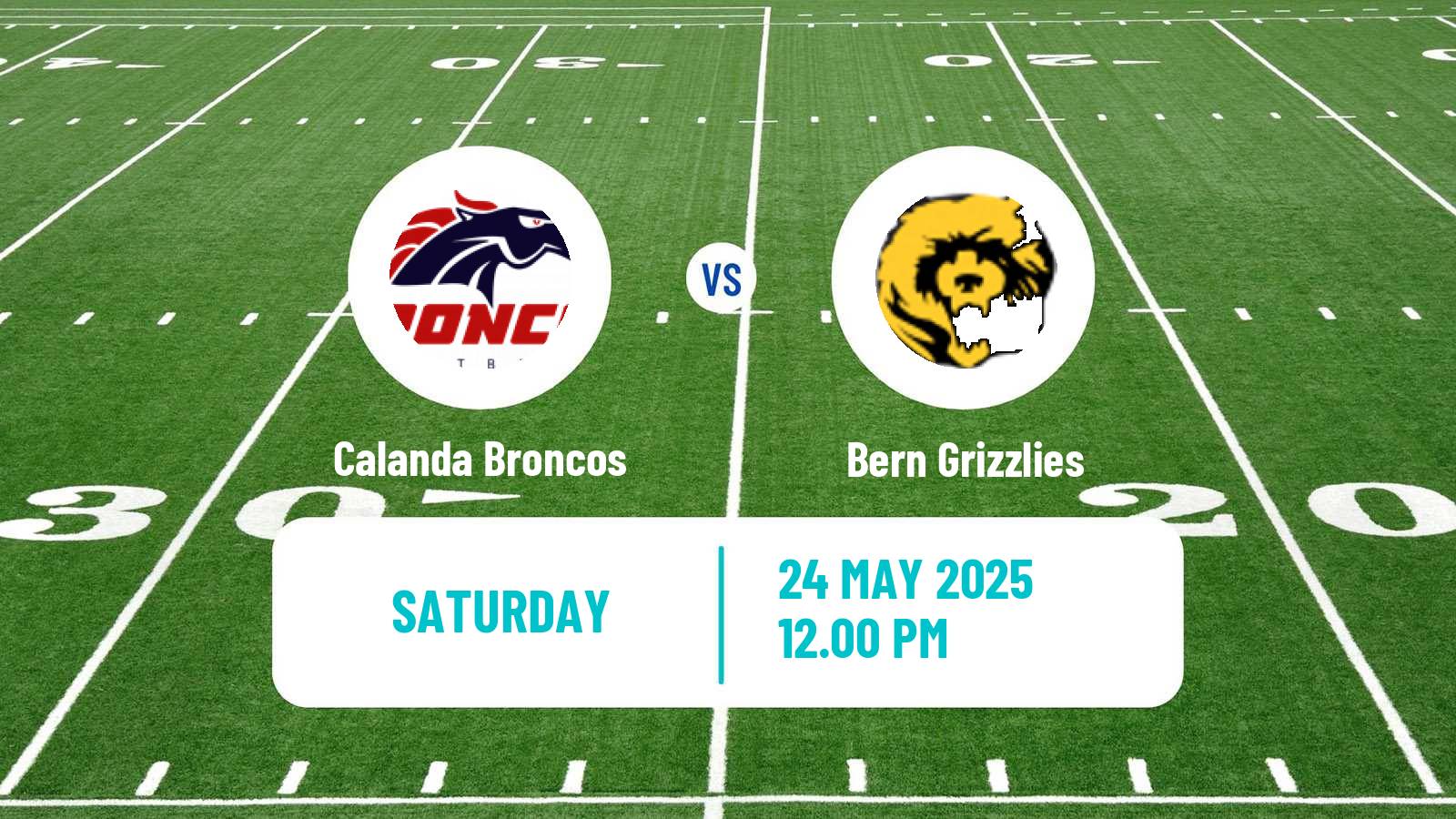 American football Swiss NLA American Football Calanda Broncos - Bern Grizzlies