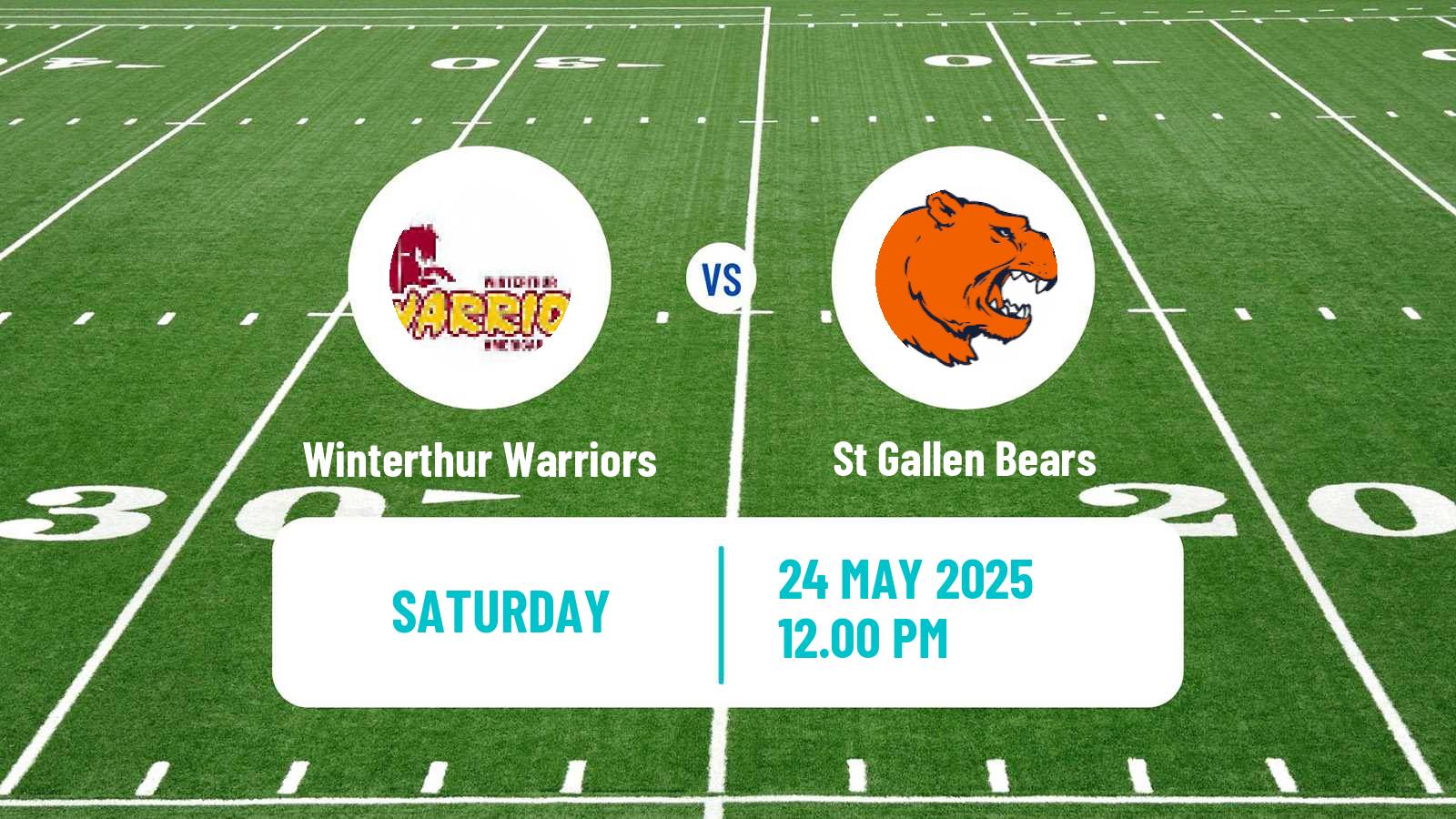 American football Swiss NLA American Football Winterthur Warriors - St Gallen Bears