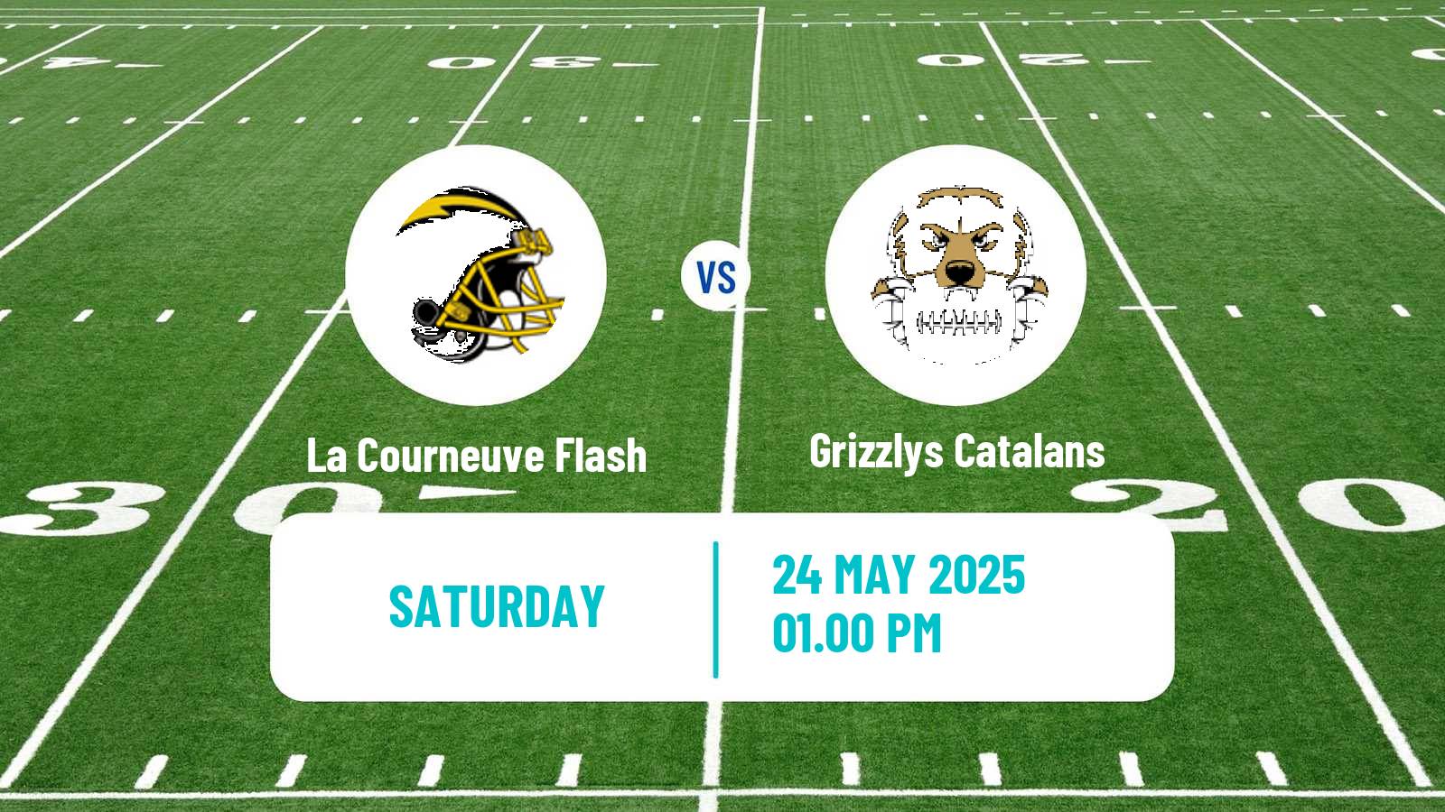 American football French Championnat Elite American Football La Courneuve Flash - Grizzlys Catalans