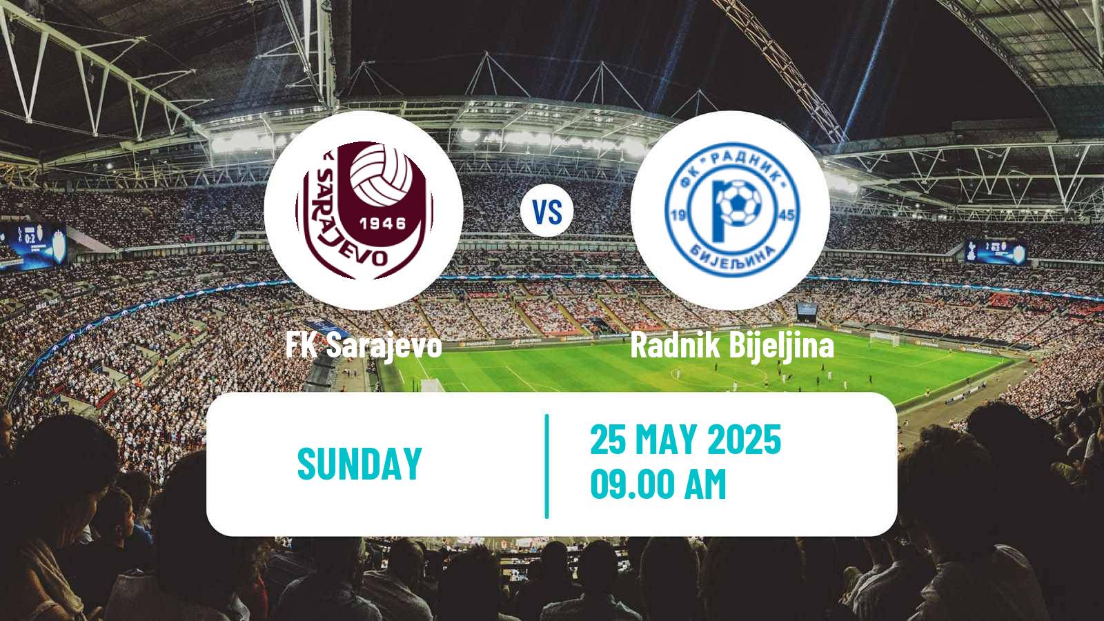 Soccer Bosnian Premier League Sarajevo - Radnik Bijeljina
